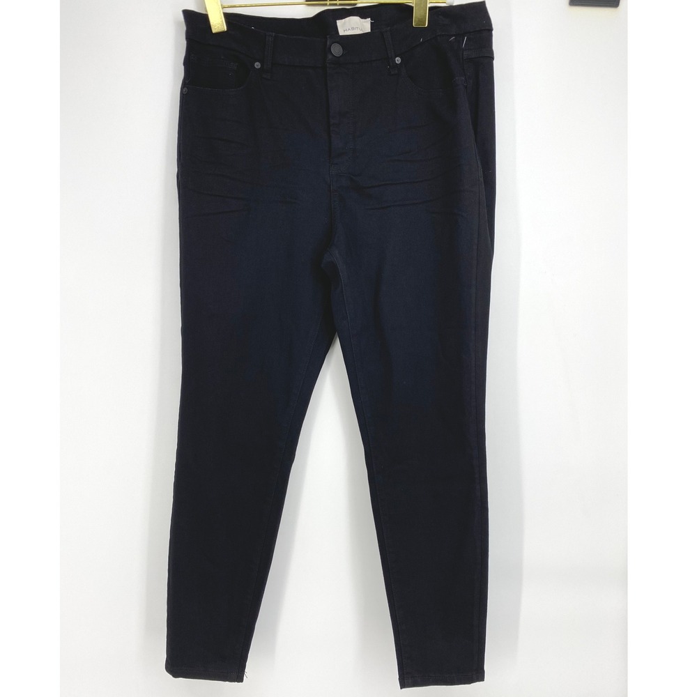 Habitual Elli High Rise Skinny Jeans Black Women's Size 16W Denim Pants